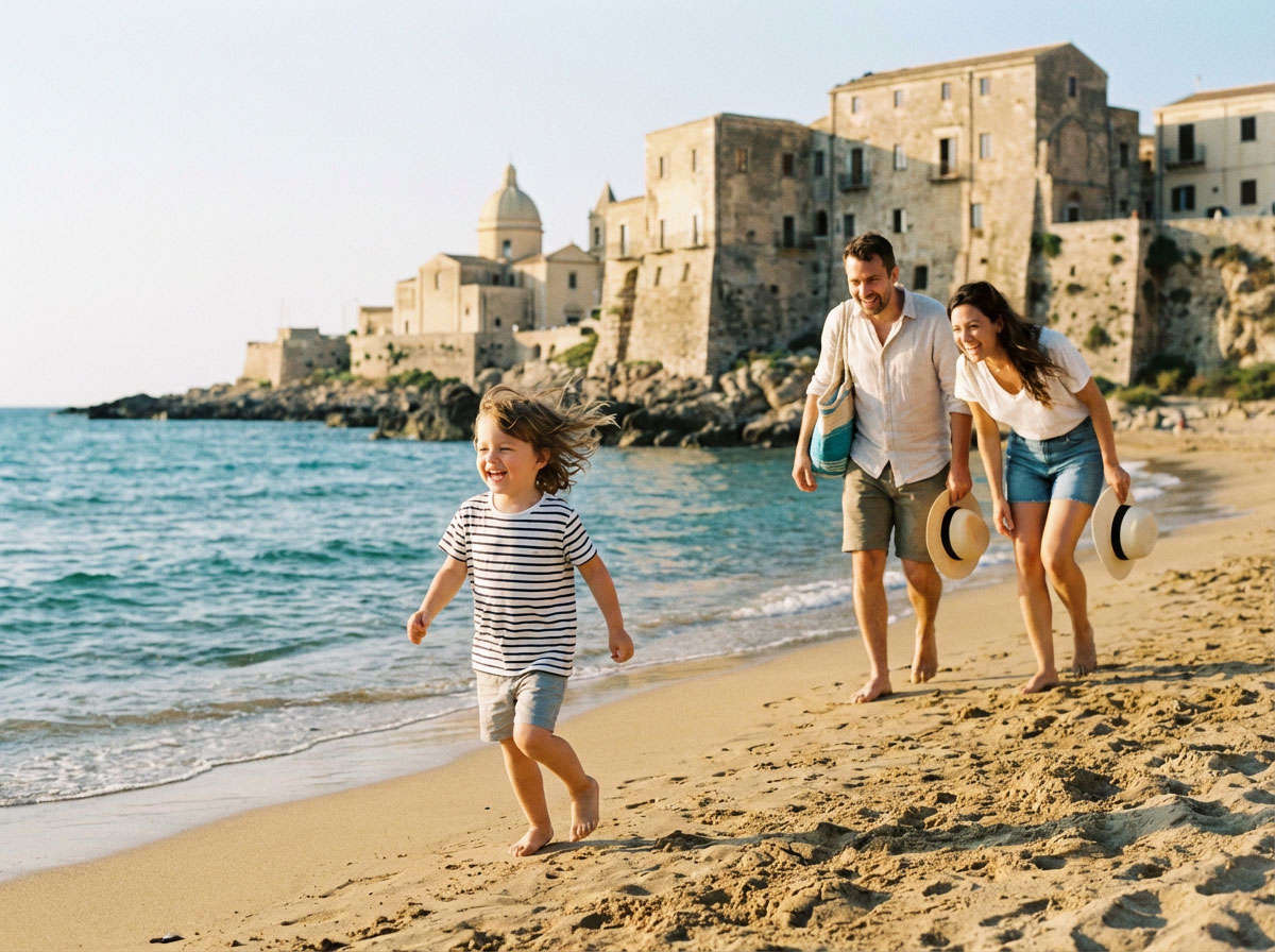 TP_Family_0006_Portrait-of-parents-and-child-playing-on-a-Sicilian-beach Portrait of parents and child playing on a Sicilian beach